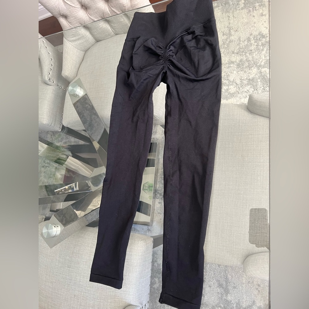Black Ruched Leggings